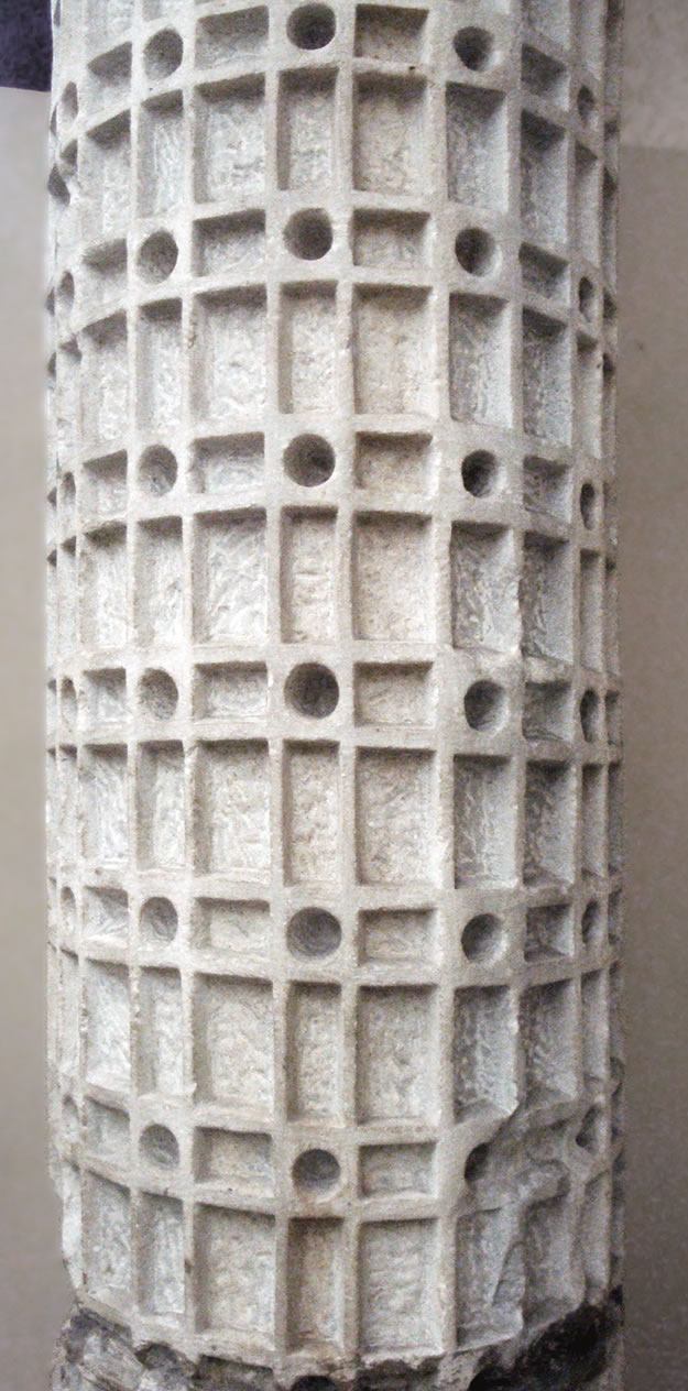 Photo. Colonne incrustée, Byzance