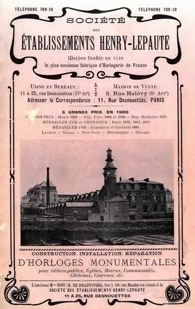 Sérigraphie. Catalogue de la maison Henry-Lepaute.