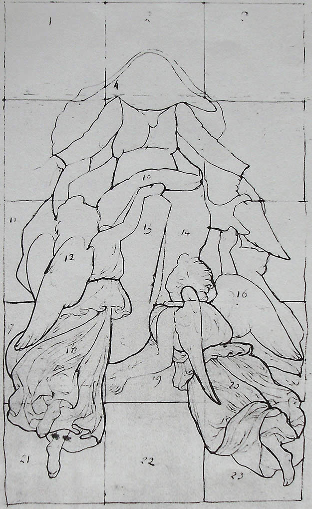 Dessin. Calque, Assomption de la Vierge.