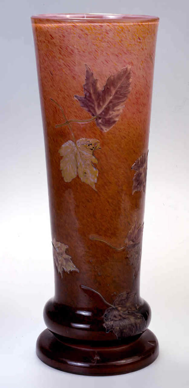 Gallé, Musée de l'École de Nancy Photo. Gallé,vase Feuilles d'automne