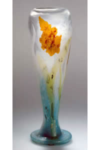 Photo. Gallé,vase Orchidées