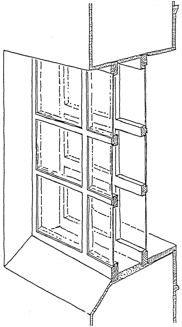 Reconstitution du système de double vitrage en bois et verre des thermes suburbains d’Herculanum