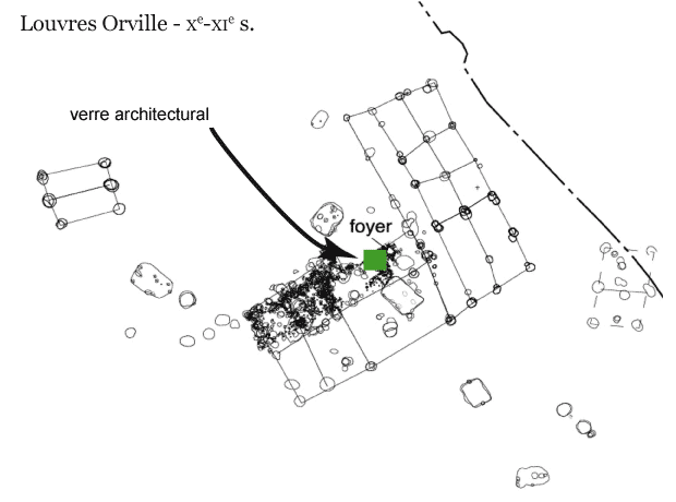 Relevé : Louvres Orville, habitat, 10e-11e siècles (crédit F. Gentili / INRAP)
