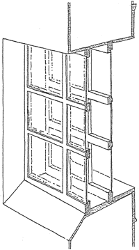 Reconstitution du système de double vitrage en bois et verre des thermes suburbains d’Herculanum