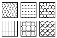 Common lead patterns for non-figurative windows