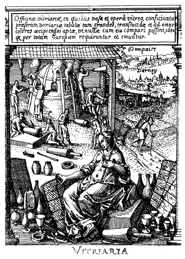 Gravure. Vitriaria, frontispice de la pompe funèbre du duc de Lorraine Charles III par Mathieu Mérian (photo M. Hérold)
