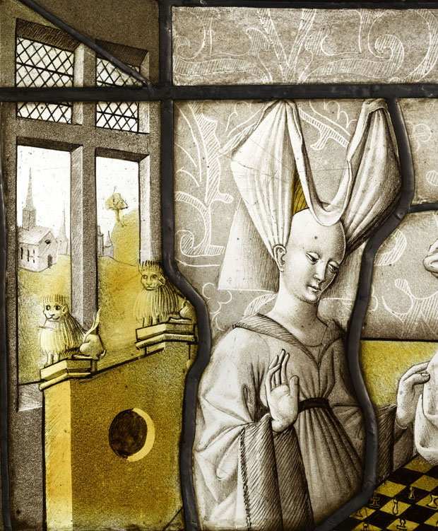 Vitrail : détail des Joueurs d'échecs