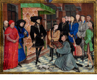Enluminure : Chroniques de Hainaut, détail