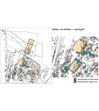 Relevé : Serris les Ruelles, nécropole (crédit F. Gentili / INRAP)