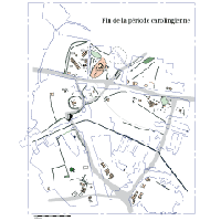 Relevé : Serris les Ruelles, le village à la fin de la période carolingienne (crédit F. Gentili / INRAP)