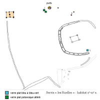 Relevé : Serris les Ruelles, habitat, 10e-11e siècles, (crédit F. Gentili / INRAP)